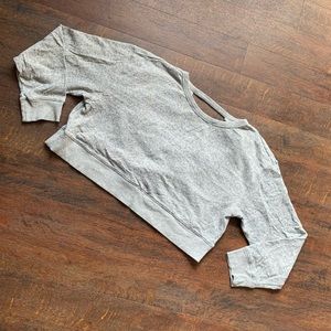 BCBG open back crop top